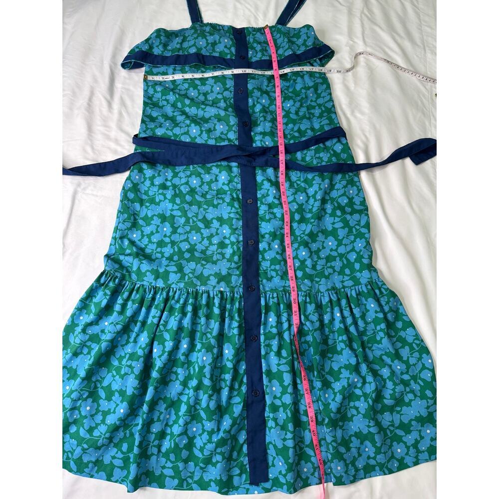 Derek Lam Crosby Floral Popover Midi Dress Size 12 - Picture 5 of 15